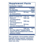 Life Extension Vitamins D and K with Sea-Iodine for Thyroid, 60 Capsules