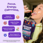 Drops Of Nature Organic Mushroom Gummies & Ashwagandha - Mixed Berry, 80 ct | KSM-66 Ashwagandha Gummies with 7 Superfood Mushroom Lions Mane Reishi Turkey Tail Chaga & More, Low Carb Vegan, Gelatin-Free