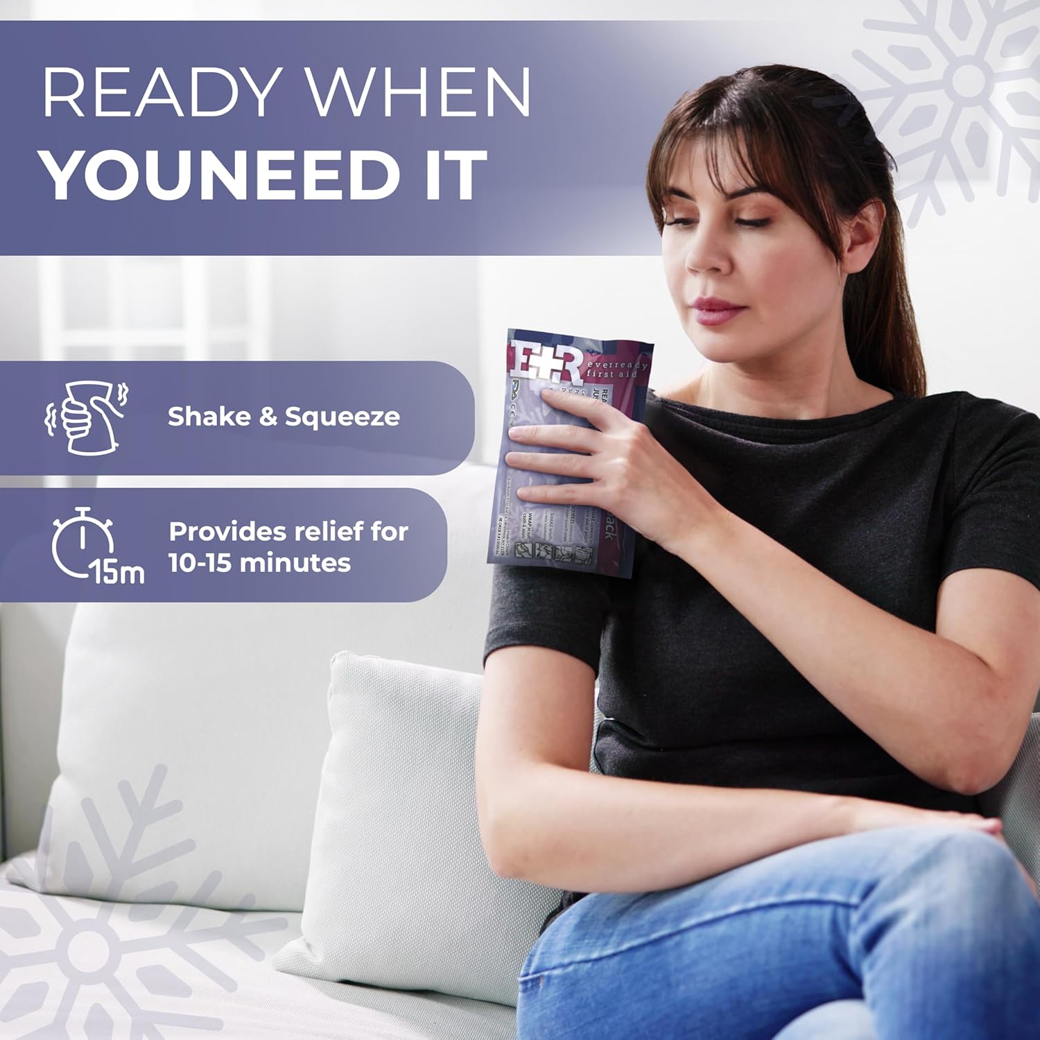 Buy now Ever Ready First Aid Disposable Cold Compress â€“ Instant Ice Pack for Injuries, Swelling & Pain Relief â€“ 4.5" x 7" â€“ FSA/HSA Eligible â€“ 3 Pack at indiglob india