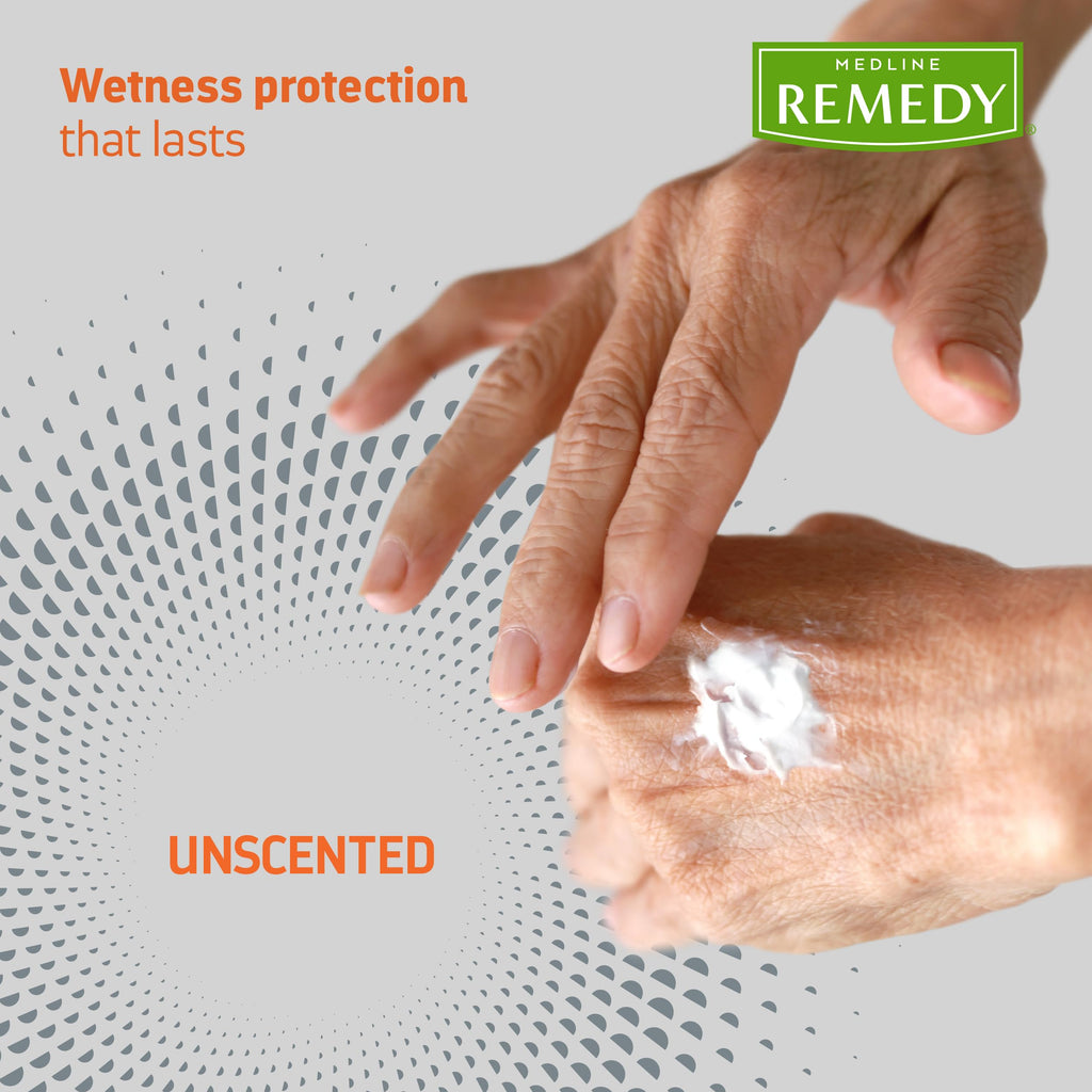 Medline Remedy Specialized Extra Thick Zinc Skin Paste (4 oz), Unscented, Micronized Zinc Oxide, Incontinence Cream, Diaper Rash, Barrier, Nourishing, Soothes Irritation, Wetness Protection