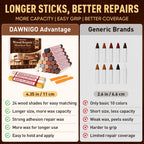 24 Colors Wood Filler Sticks, Furniture Repair Wax Crayons, Wood Floor Scratch Repair Crayon for Scratches, Scuffs, Cracks, Nail Holes & Stains on Wood Floors, Cabinets, Tables and Doors