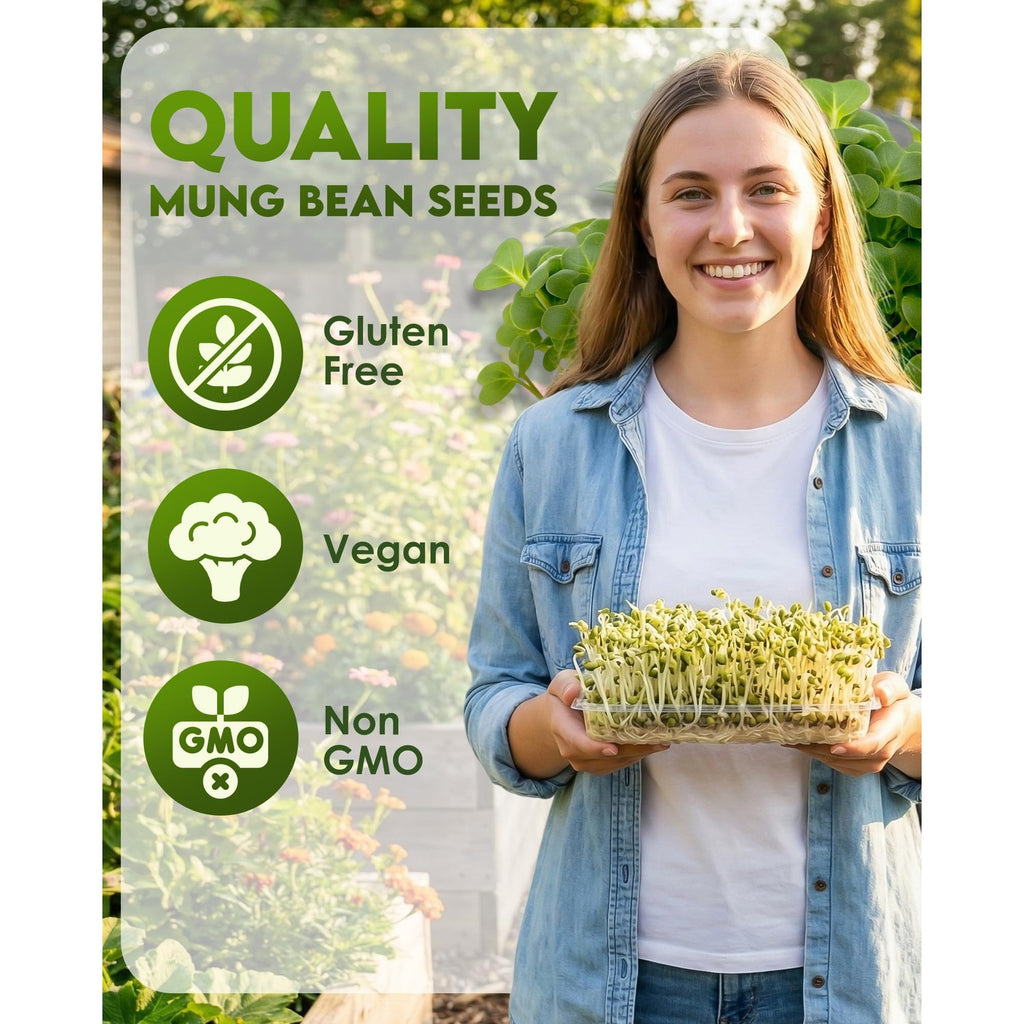 Nature Jim's Sprouts - Mung Bean Sprouting Seeds, Non-GMO Planting - 16 oz