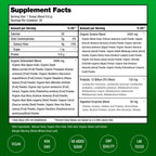 SuperGreens Powder, 40+ Organic Superfoods, Probiotics & Enzymes for Energy, Digestion, Gut Health & Bloating | Organic Fruit & Veggie Drink Mix, Daily Green Juice Smoothie Blend, Spinach, Noni Plus