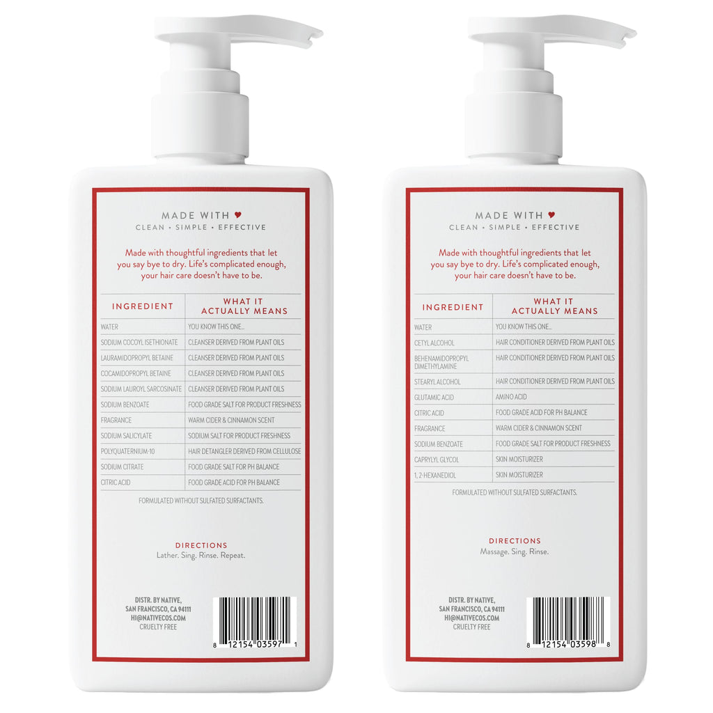 Buy now Native 2-in-1 Shampoo & Conditioner - Autumn Air & Amber - Naturally Derived Ingredients, Silicone-Free, Sulfate-Free, Paraben-Free, Strengthening Hair Care | Fall Seasonal Bundle 16.5 oz - 2 Pk at indiglob india