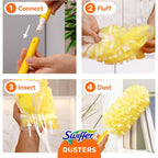 Buy now Swiffer Dusters Refill for Cleaning, Feather & Microfiber Duster Disposable Alternative, For Dusting Furniture, Blinds, Ceiling Fans, Walls, Helps Remove Allergens, Heavy Duty, Unscented, 11ct at indiglob india