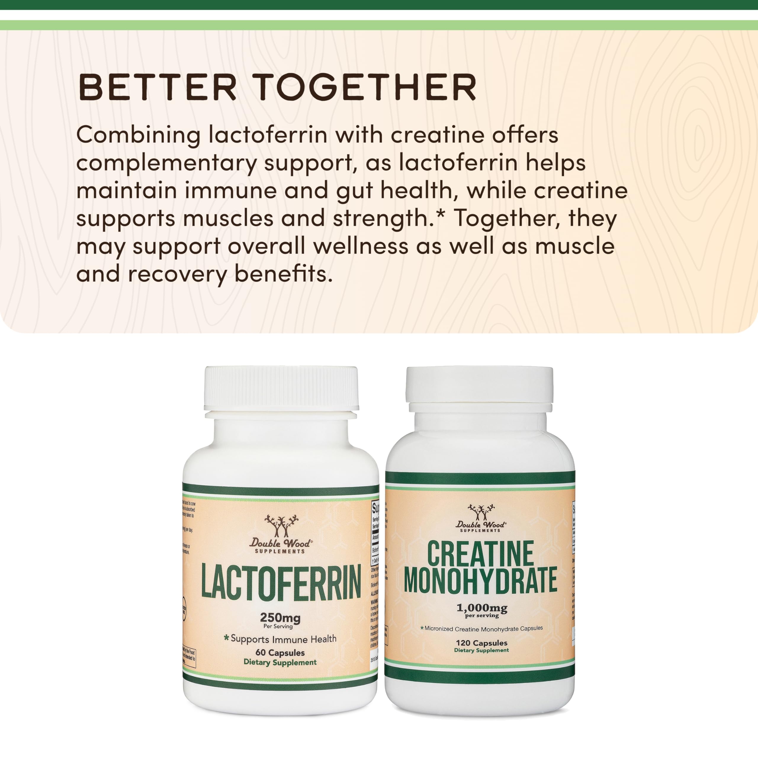 Lactoferrin 250mg Bioferrin, Immune, Gut + Iron Absorption, 60 Capsules | Immune, Gut + Iron Absorption Supplement, Patented Bioferrin, 250mg per Serving, Partially Iron-Saturated, No Taste