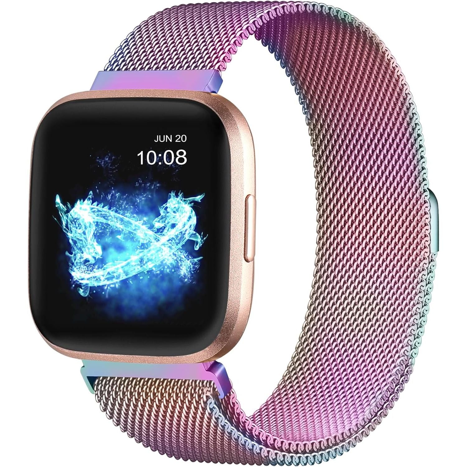 Buy now ZWGKKYGYH Metal Bands Compatible with Fitbit Versa 2/Versa Lite SE/Versa Band for Women Men, Royal Gold, Small S: 5.5" - 7.5" Colorful at indiglob india