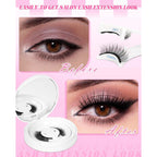 EMEDA Magnetic Eyelashes Natural Look No Glue Reusable Magnetic Lashes with Applicator, Faux Mink Lashes Lightweight & Comfortable for Women Sensitive Eyes Daily Makeup with Mirror Case (Natural)