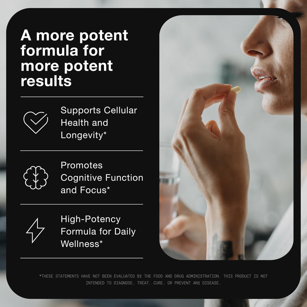 Toniiq Liposomal NAD+ and Resveratrol Supplement - 1500mg | Ultra High Strength NAD Supplement—Clinically Studied Ingredients with Patented RiaGev-WS™, Resveratrol & Niacin—60 Capsules