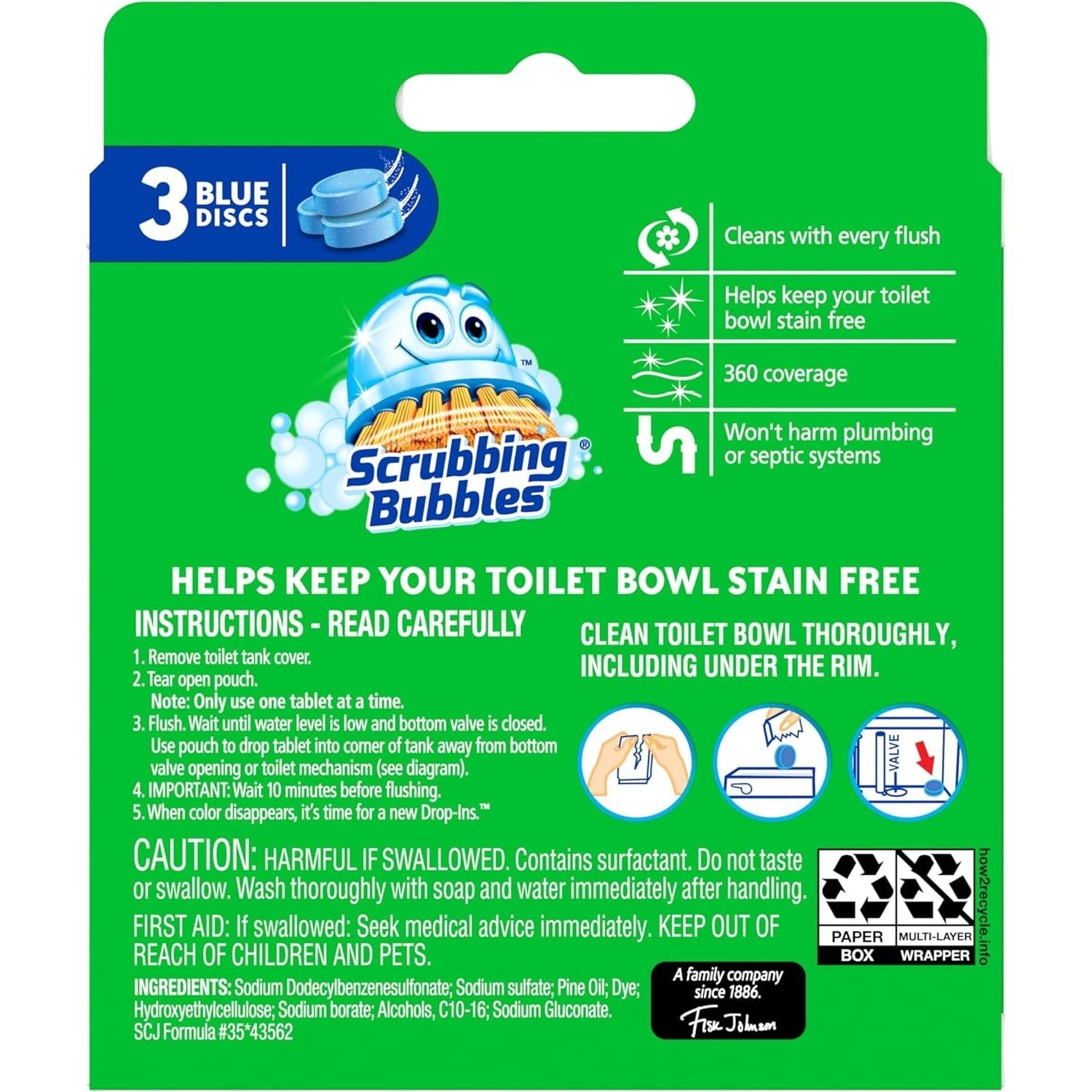 Buy now Scrubbing Bubbles Toilet Tablets, Continuous Clean Toilet Drop Ins, Helps Keep Toilet Stain Free and Helps Prevent Limescale Buildup, 3 Count, Pack Of 1 at indiglob india