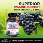 BioSchwartz Elderberry Gummies with Zinc and Vitamin C - 60 Count