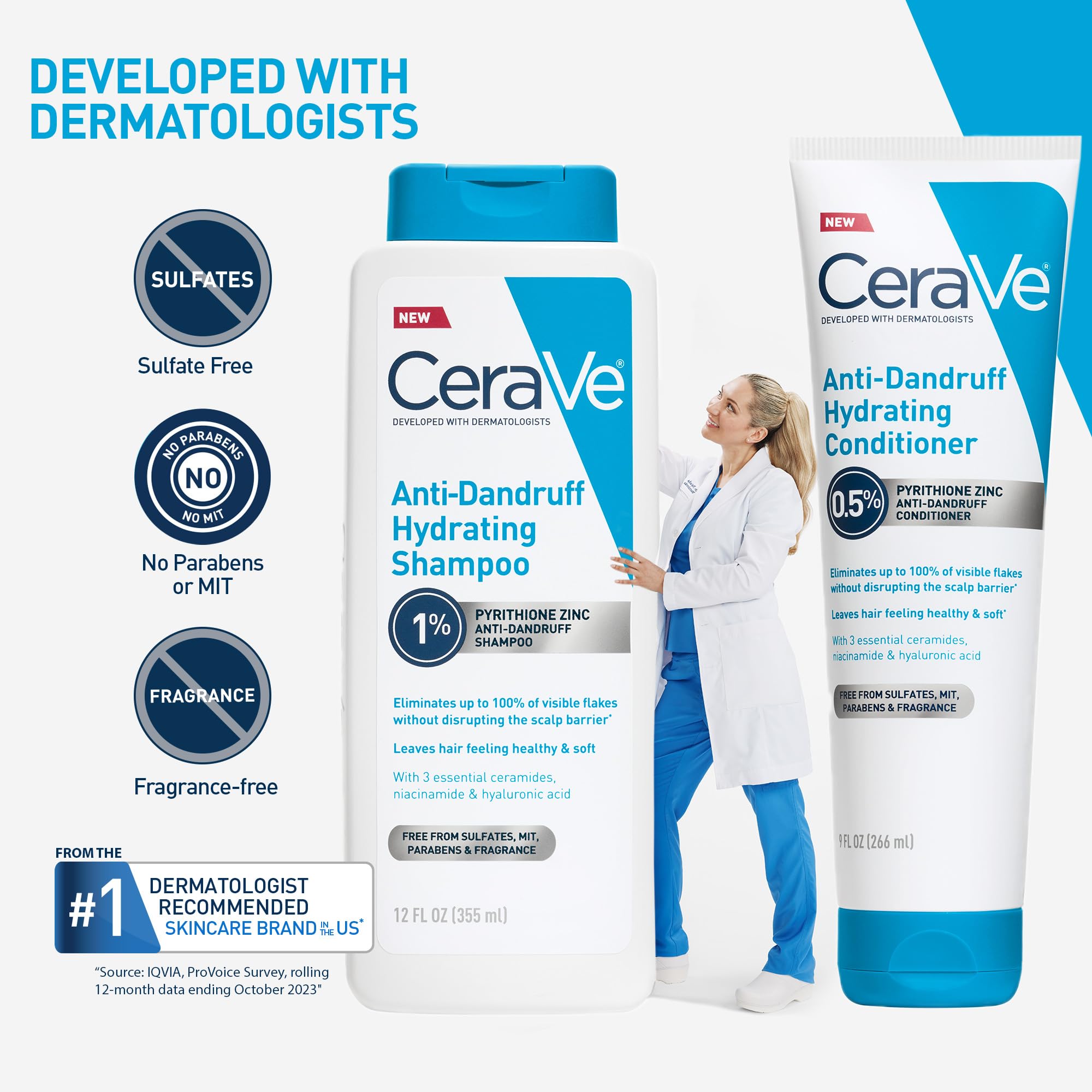 Buy now CeraVe Hydrating Anti Dandruff Shampoo, 1% Pyrithione Zinc Dandruff Treatment With Ceramides, Niacinamide & Hyaluronic Acid, Helps Eliminate Flakes & Provides Itchy Scalp Relief, Sulfate Free, 12 Oz at indiglob india