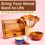 Non-Toxic Wood Wax, Mineral Oil Free, Made of Beeswax & Natural Oils, 7 oz