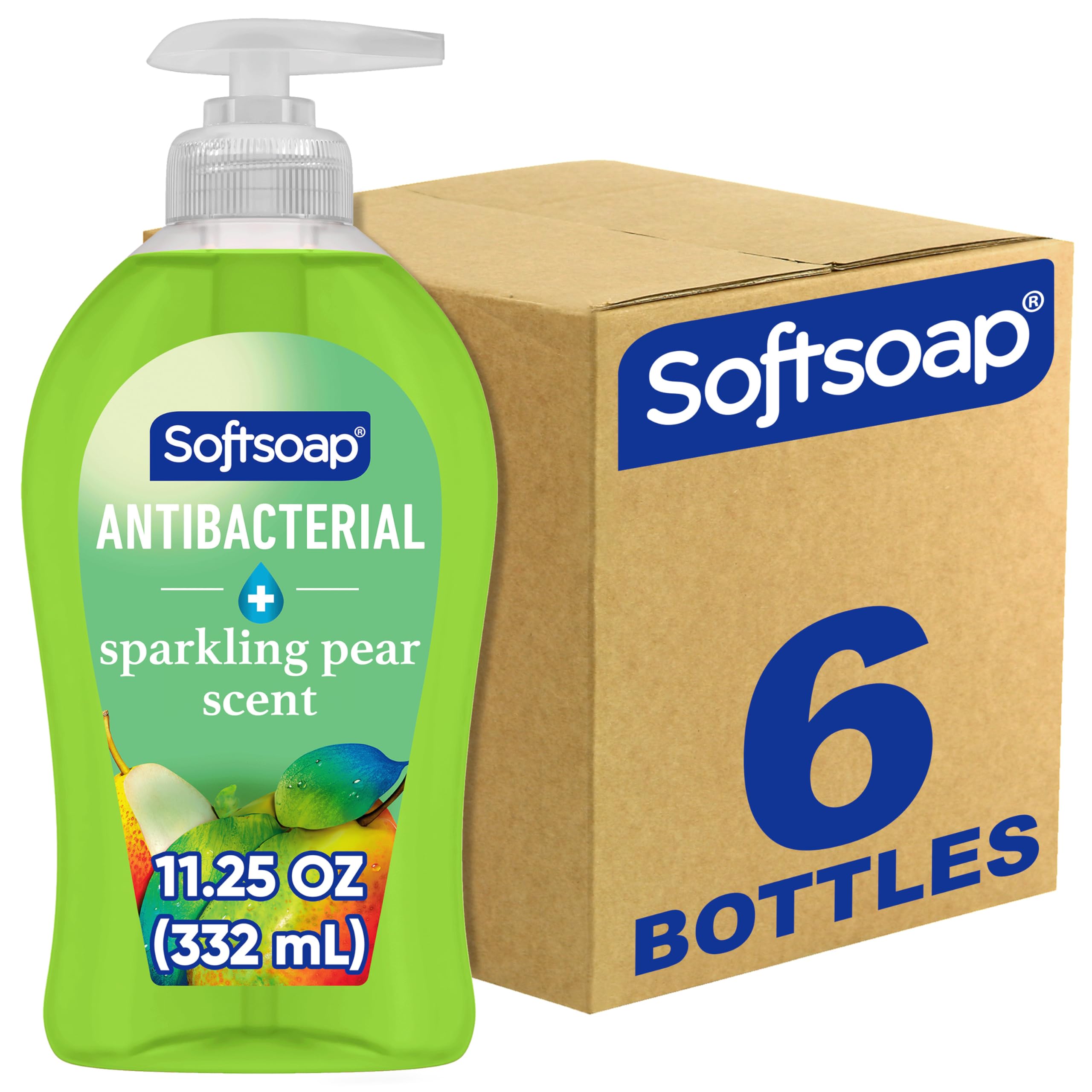 Buy now Softsoap Antibacterial Liquid Hand Soap, Crisp Clean Scent, 11.25 Ounce, 6 Pack Sparkling Pear 11.25 Fl Oz (Pack of 6) at indiglob india