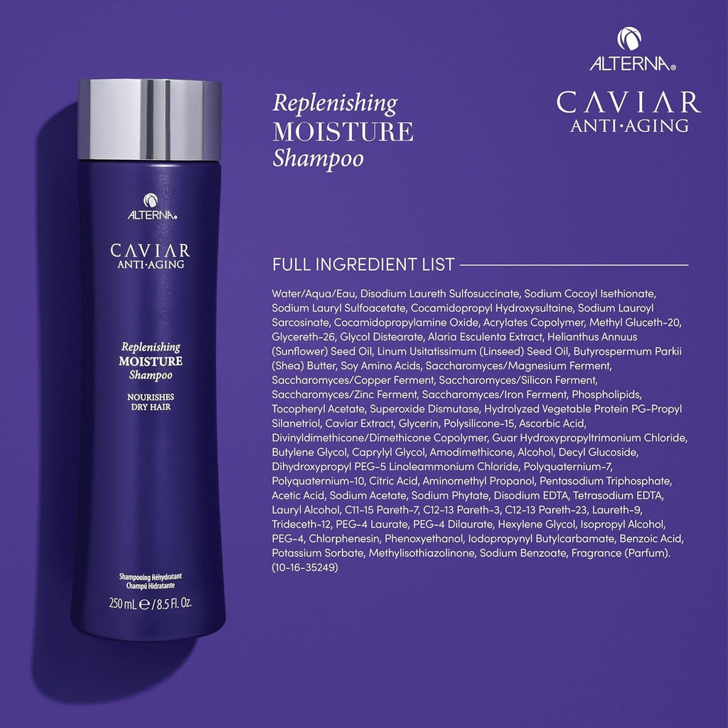 Buy now CAVIAR Anti-Aging Replenishing Moisture Shampoo | For Dry, Brittle Hair | Protects, Restores & Hydrates | Sulfate Free at indiglob india