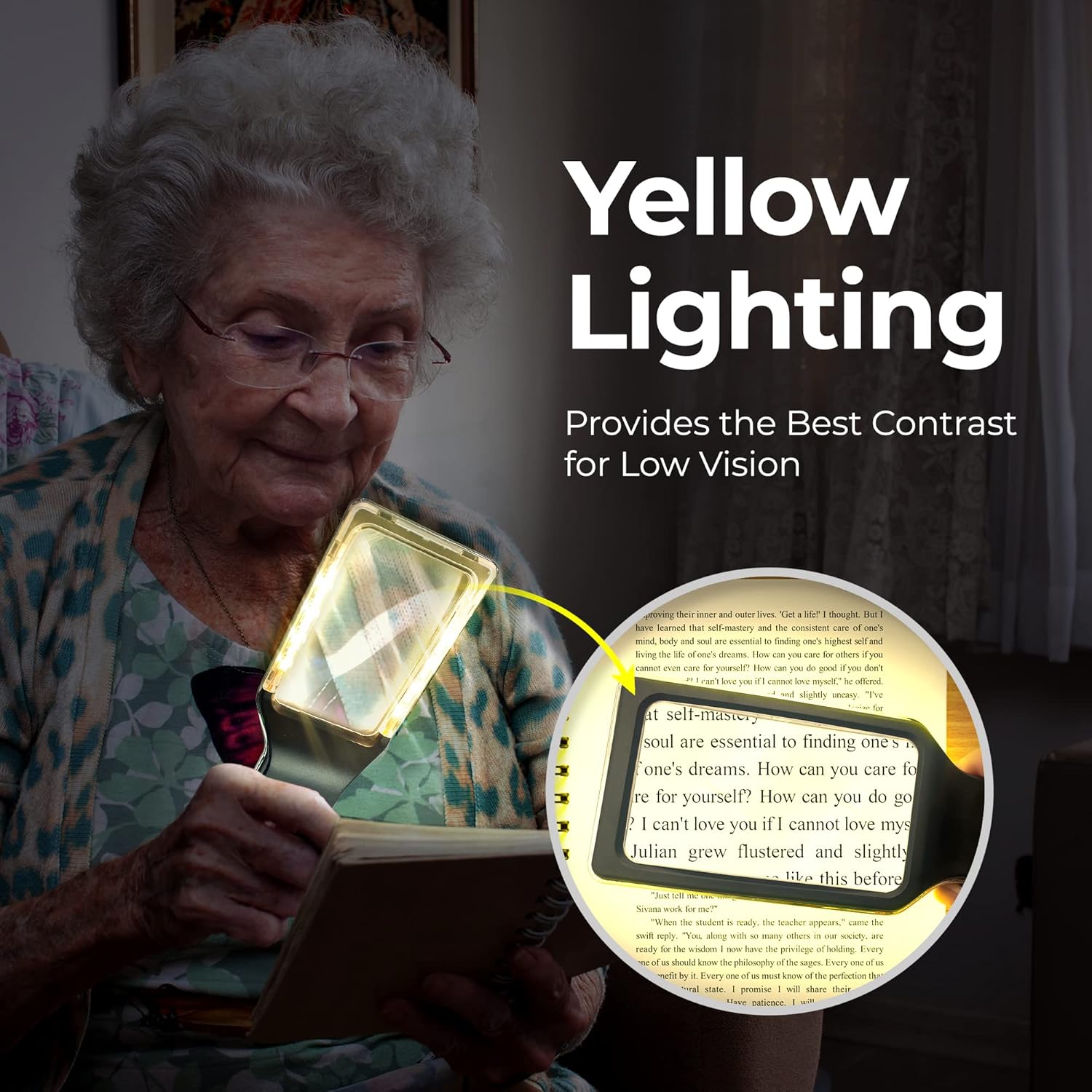 Buy now MAGNIPROS Patented 6X Large Magnifying Glass with Light | 3 Color Light Modes | Anti-Glare Lens & Stepless Dimmable LEDs | Perfect for Reading Fine Print & Inspection - Ideal for Seniors & Low Vision at indiglob india