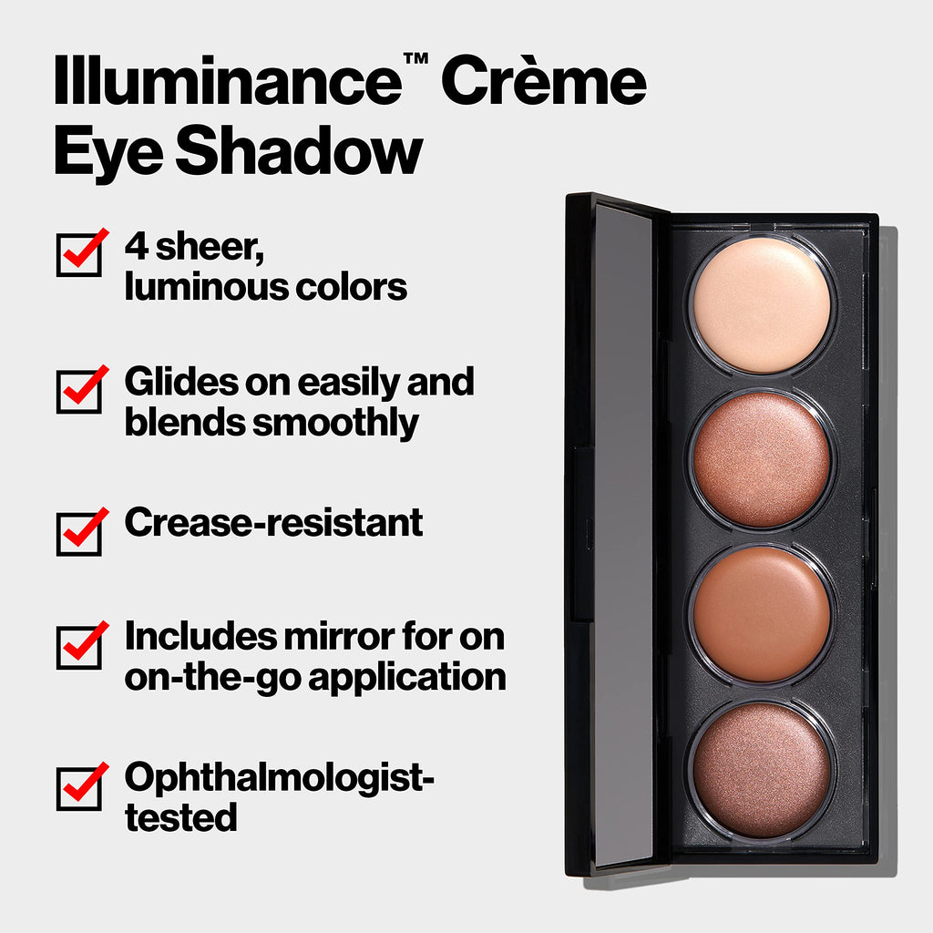 Buy now Revlon Cr??me Eyeshadow Palette, Illuminance Eye Makeup with Crease- Resistant Ingredients, Creamy Pigmented in Blendable Matte & Shimmer Finishes, 710 Not Just Nudes, 0.12 Oz at indiglob india
