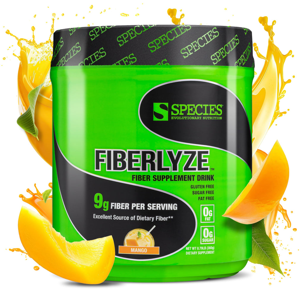 Species Nutrition Fiberlyze Fiber Supplement, Psyllium Based Soluble & Insoluble Fiber Powder for Healthy Colon, Digestive Functions (Fruit Punch, 30 Servings)