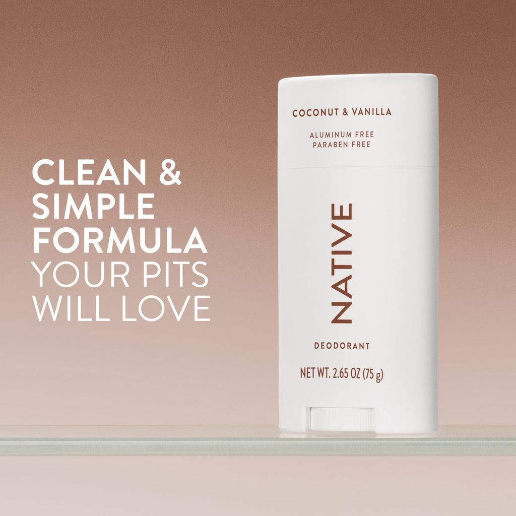 Buy now Native Deodorant Contains Naturally Derived Ingredients, 72 Hour Odor Control | Deodorant for Women and Men, Aluminum Free with Baking Soda, Coconut Oil and Shea Butter | Coconut & Vanilla at indiglob india