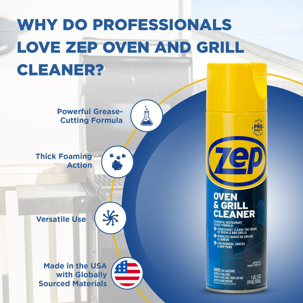 Zep Oven & Grill Cleaner 19oz & Zep Wall Cleaner 18oz - ECBD001
