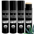 RUGGED & DAPPER Lip Balm for Men - Certified Organic + Natural Ingredients - 4 Pack - Hydrating Mens Chapstick -