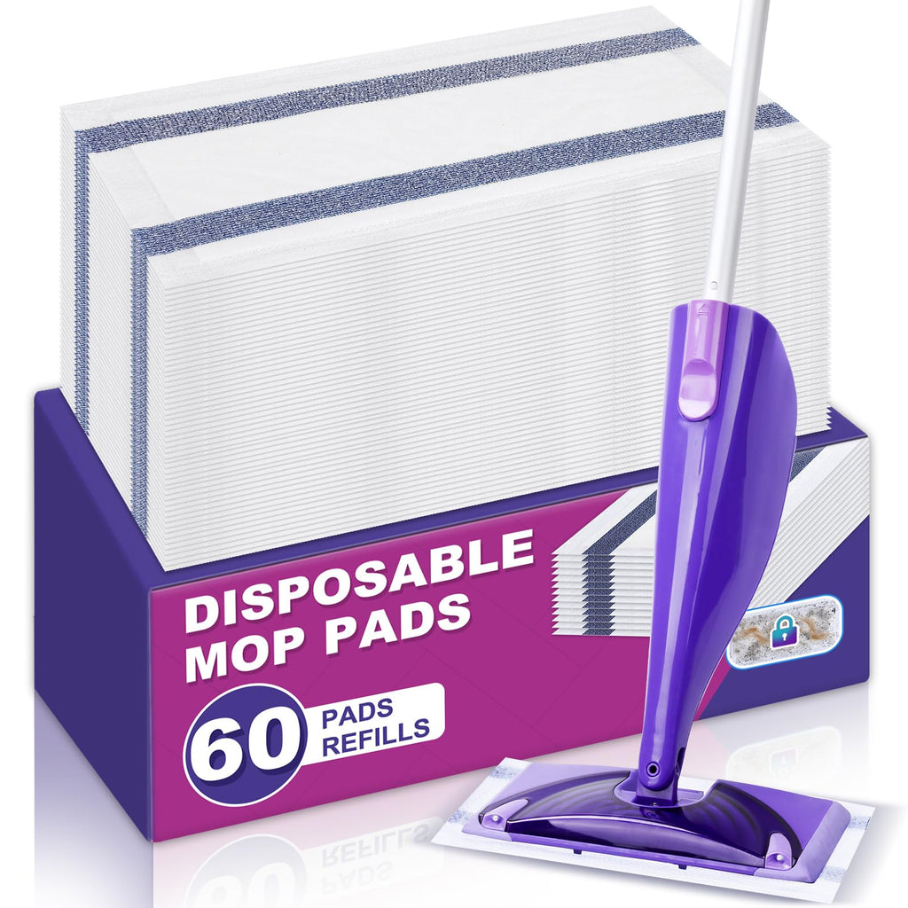 Mop Pads Refills Compatible with Swiffer WetJet Mop, 60 Pack