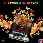 Hemp Gummies for Sleep - Delicious Butterflies Gummy Bears-10 Fresh Fruity Flavors - Natural Tasty Edibles for Peace and Relaxation, Nighttime Rest, Calm & Relax-Made in USA-100 Count