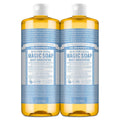 Buy now Dr. Bronner's Magic Soap-Pure-Castile Liquid Soap (Baby Unscented, 32 ounce, 2-Pack)-Regenerative Organic Certified Oils, 18-in-1 Uses: Body, Laundry & Dishes, For Sensitive Skin, No Fragrance 32 Fl Oz (Pack of 2) Unscented at indiglob india