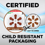 Powermax Size 312 Hearing Aid Batteries, 60 Count Long-Lasting Battery Pack, Brown Long Tab for Easy Change