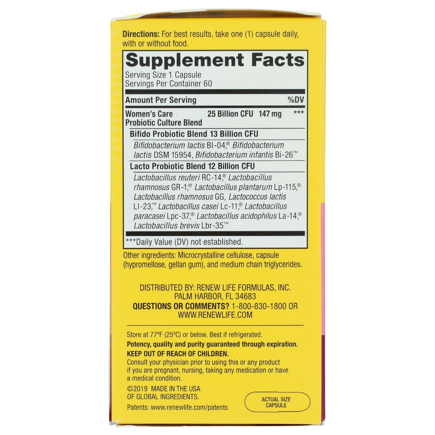 Renew Life Women's Care Probiotic 25 Billion CFU