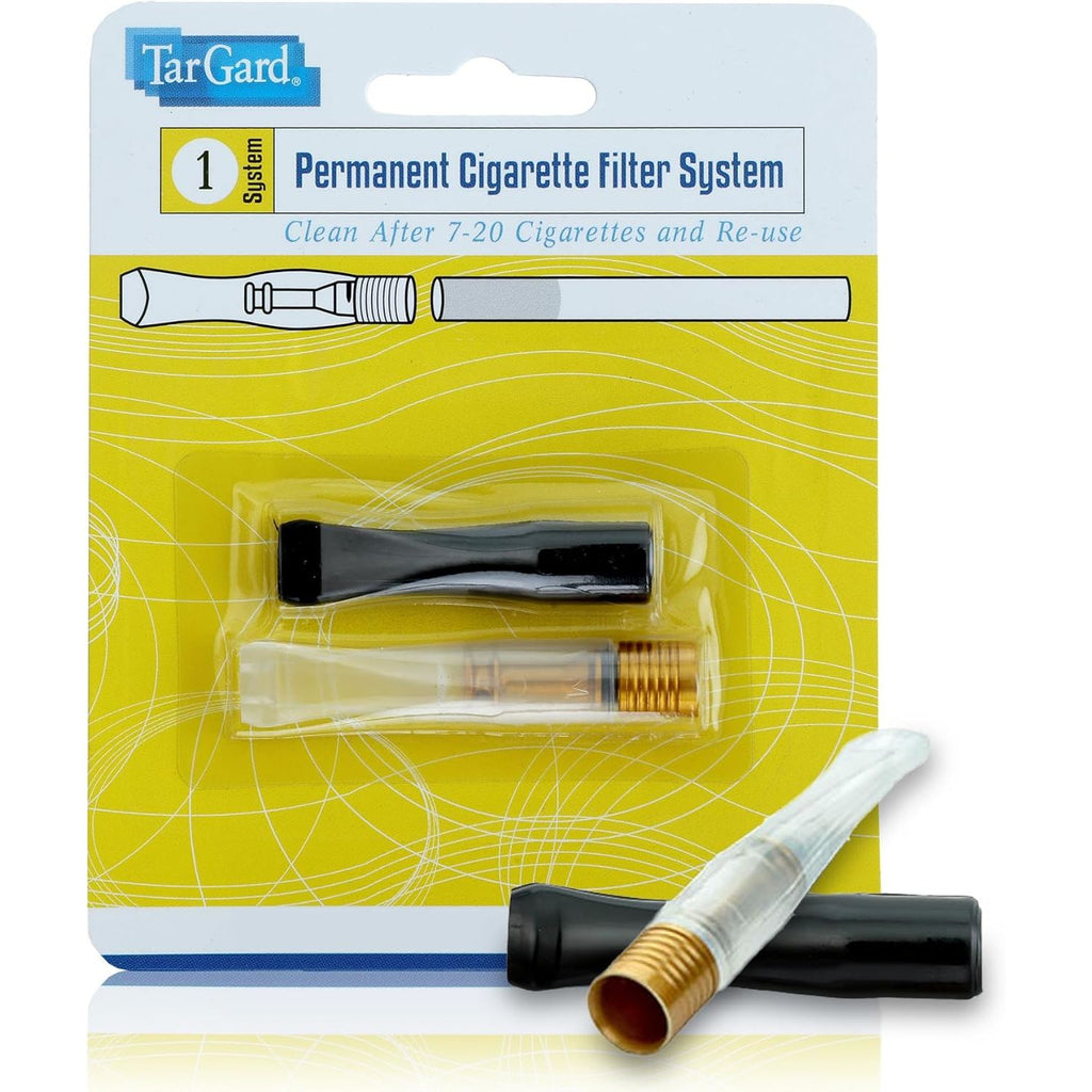 Buy now TarGard Reusable Cigarette Filter Holder, Portable Filter System, Easy to Clean, Trusted Over 50 Years (1 Black Mouthpiece, 1 Clear Mouthpiece, Metal Filter) at indiglob india