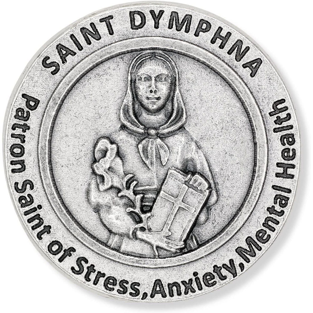 Buy now St St. Saint Dymphna Pocket Token Coin 1.2 with Prayer Catholic Patron Stress Anxiety Mental Health by Gifts Catholic, Inc. at indiglob india