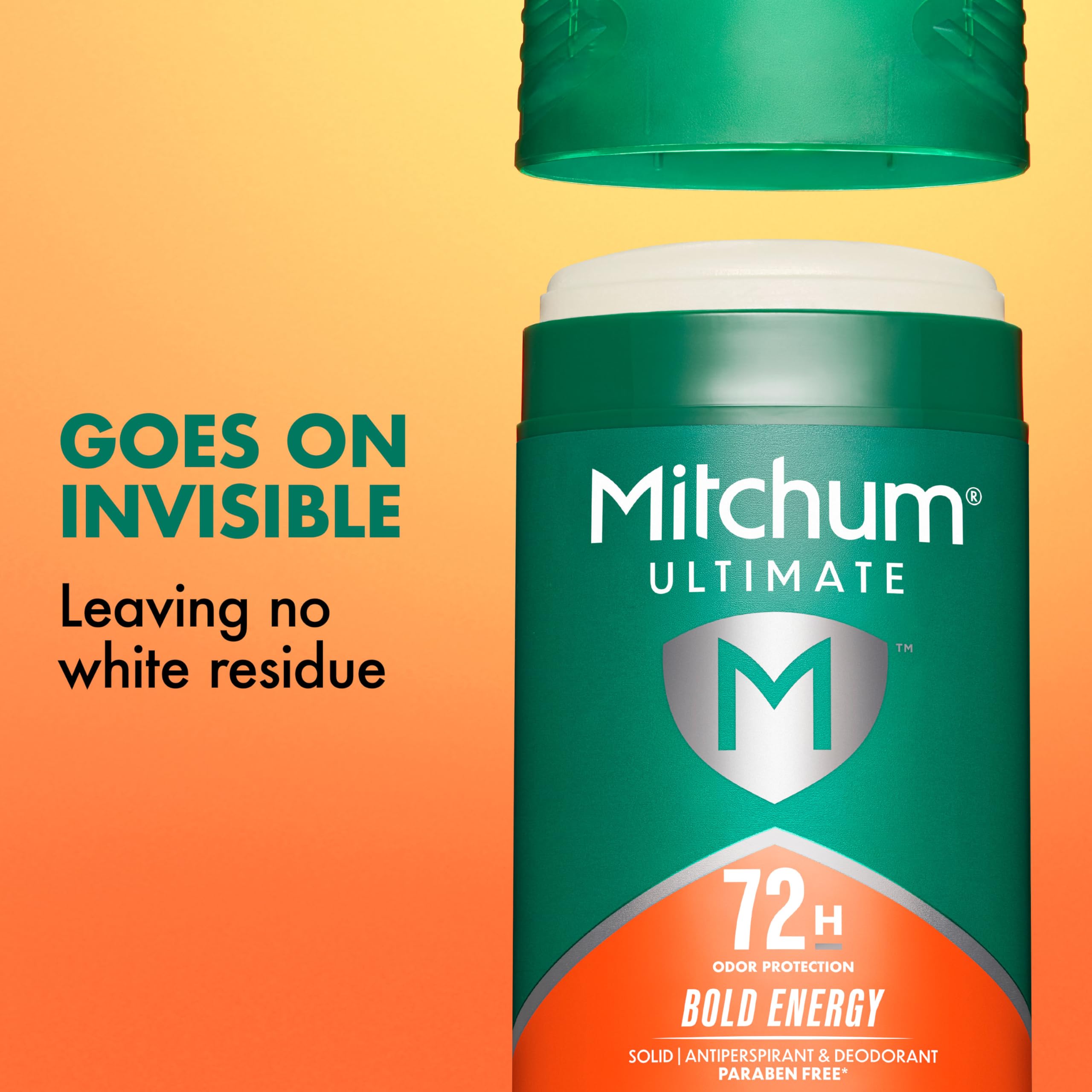 Mitchum 72H Odor Protection Antiperspirant Deodorant, Bold Energy, 2 pack | Antiperspirant deodorant for men with up to 72hr odor protection. Invisible solid. Bold Energy scent.
