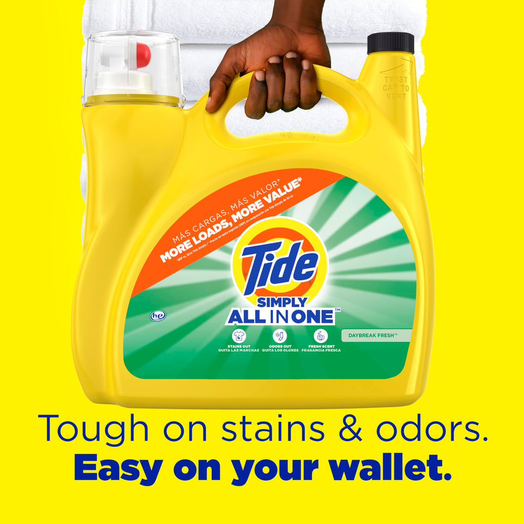 Buy now Tide Simply All-In-One Liquid Laundry Detergent, Refreshing Breeze Scent, 6 Loads, 10 fl oz at indiglob india