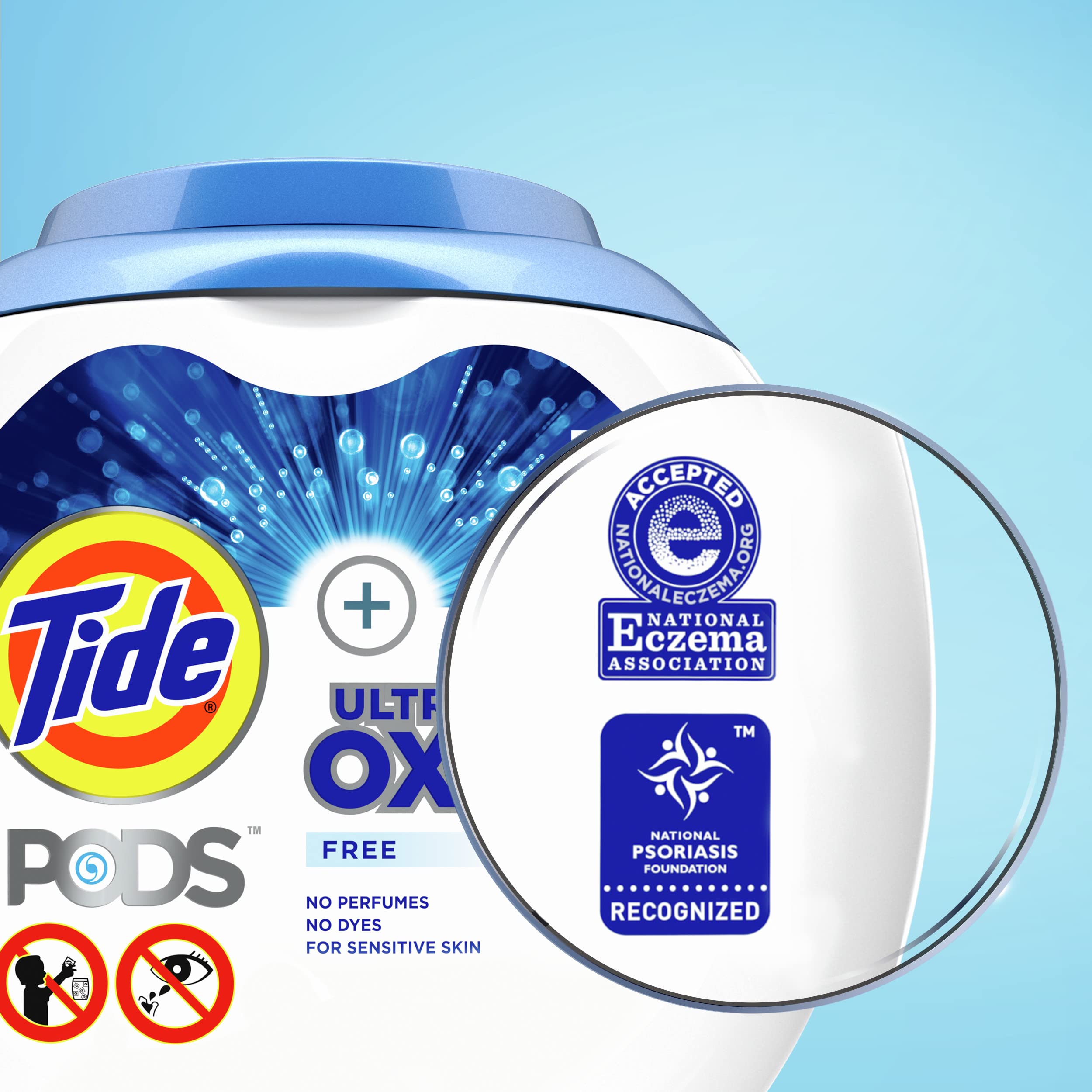Buy now Tide PODS Ultra Oxi Free and Gentle Laundry Detergent Packs, 57 Count, Hypoallergenic Laundry Detergent Pods at indiglob india
