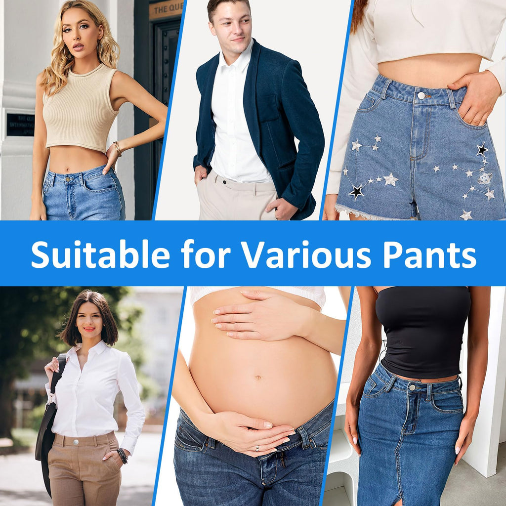 28 Pcs Button Extenders for Jeans, Waist Extender for Jeans, Pants