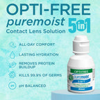 Buy now Opti-Free Puremoist Multi-Purpose Contact Lens Cleaning and Disinfecting Solution with Lens Case, 2 Fl Oz (Pack of 1) at indiglob india