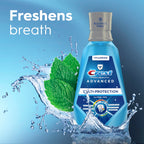 Buy now Crest Pro-Health Advanced Multi-Protection Mouthwash, Alcohol Free Mouthwash, Fresh Mint, 500 mL (16.9 Fl Oz), Pack of 4, Crest Mouthwash, Flouride Mouthwash at indiglob india