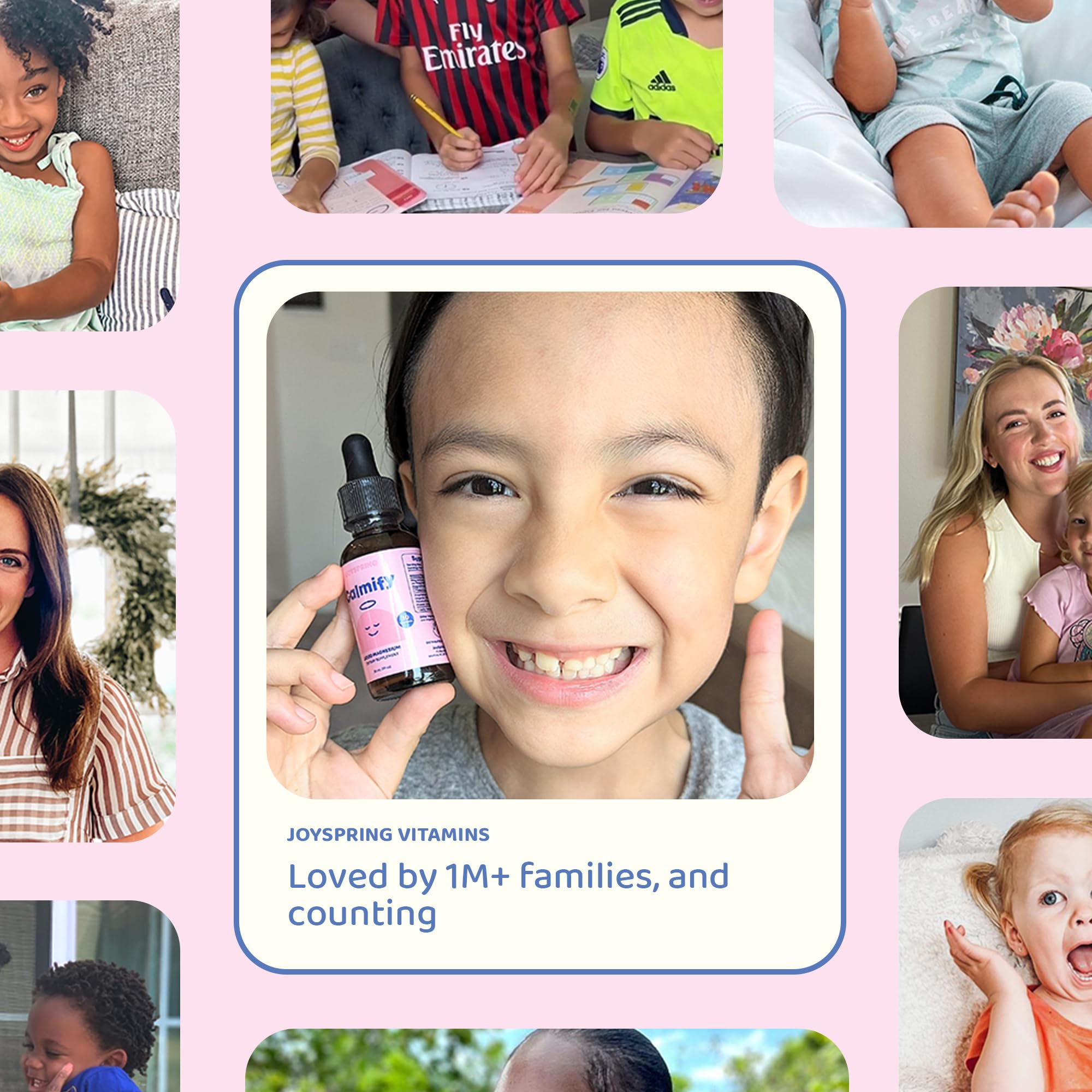 JoySpring Calmify Kids Magnesium Glycinate Drops, 30 Servings, 3+ | With L-theanine, chamomile and passion flower, supports non-drowsy calm and relaxation, sugar-free liquid, gentle daily use