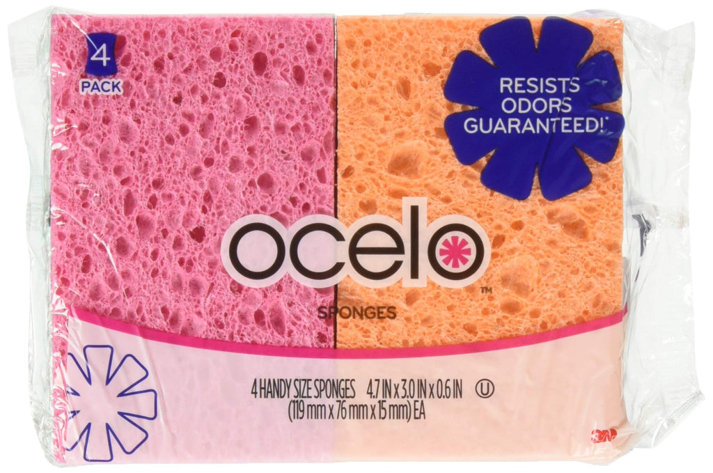 Buy now O-Cel-O Handy Sponges, Assorted Colors(Packaging May vary), 4 Count, pack of 4 at indiglob india