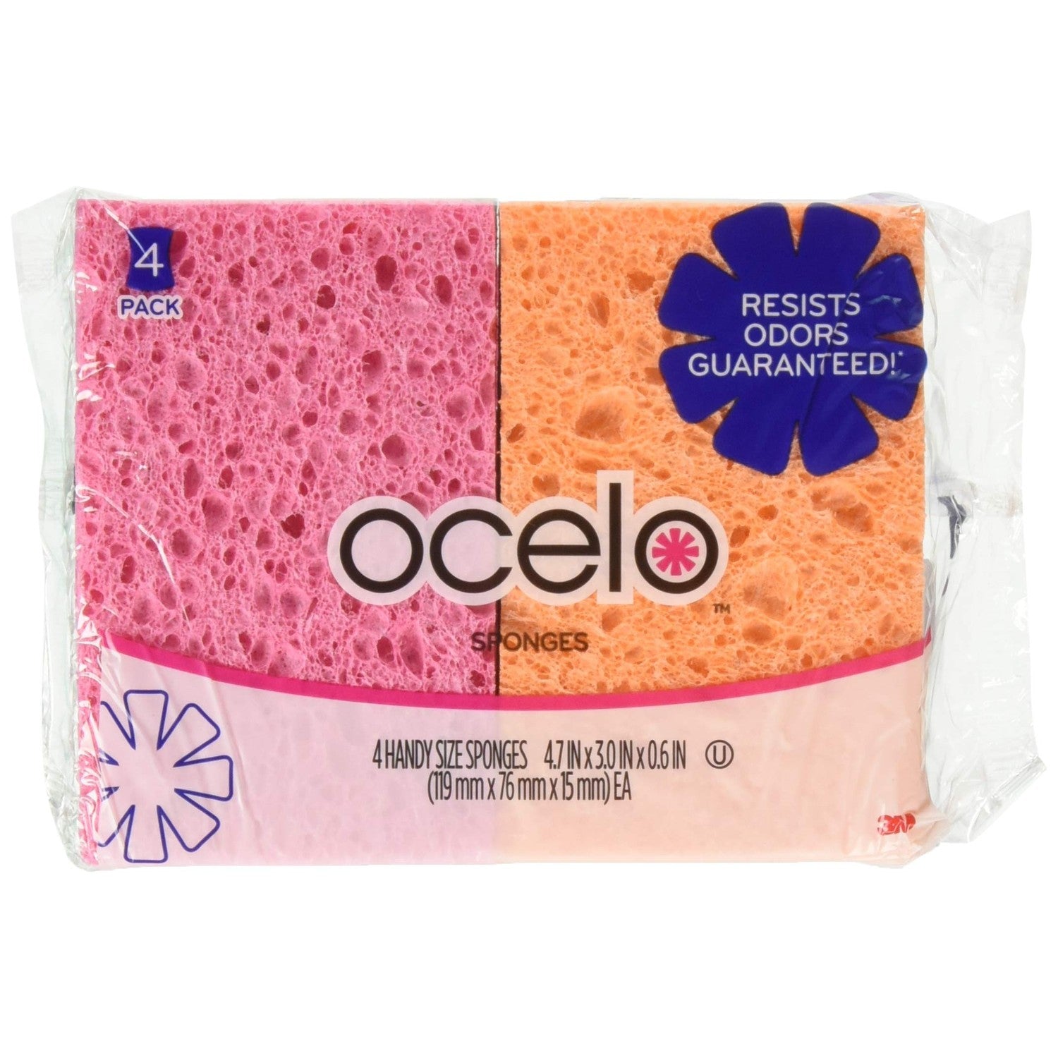 Buy now O-Cel-O Handy Sponges, Assorted Colors(Packaging May vary), 4 Count, pack of 4 at indiglob india