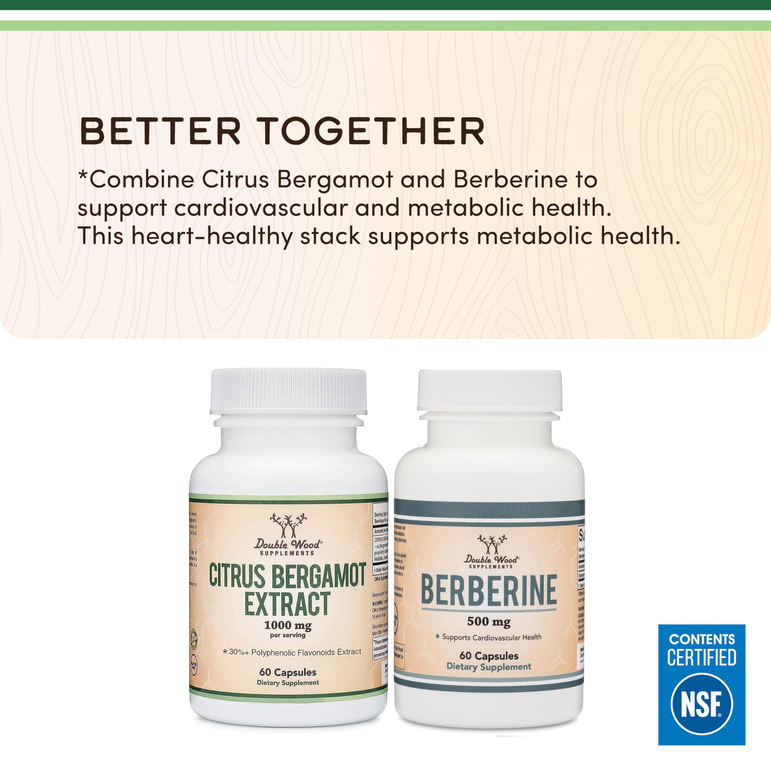 Citrus Bergamot Extract 1,000mg, Supports Healthy Cholesterol, 60 Capsules | Full-Spectrum Citrus Polyphenols, Supports Heart Health, Healthy Cholesterol + Triglyceride Levels, Third-Party Tested