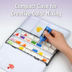 Mr. Pen- Empty Watercolor Paint Palette Tin, Metal Case with 28 Half Pans