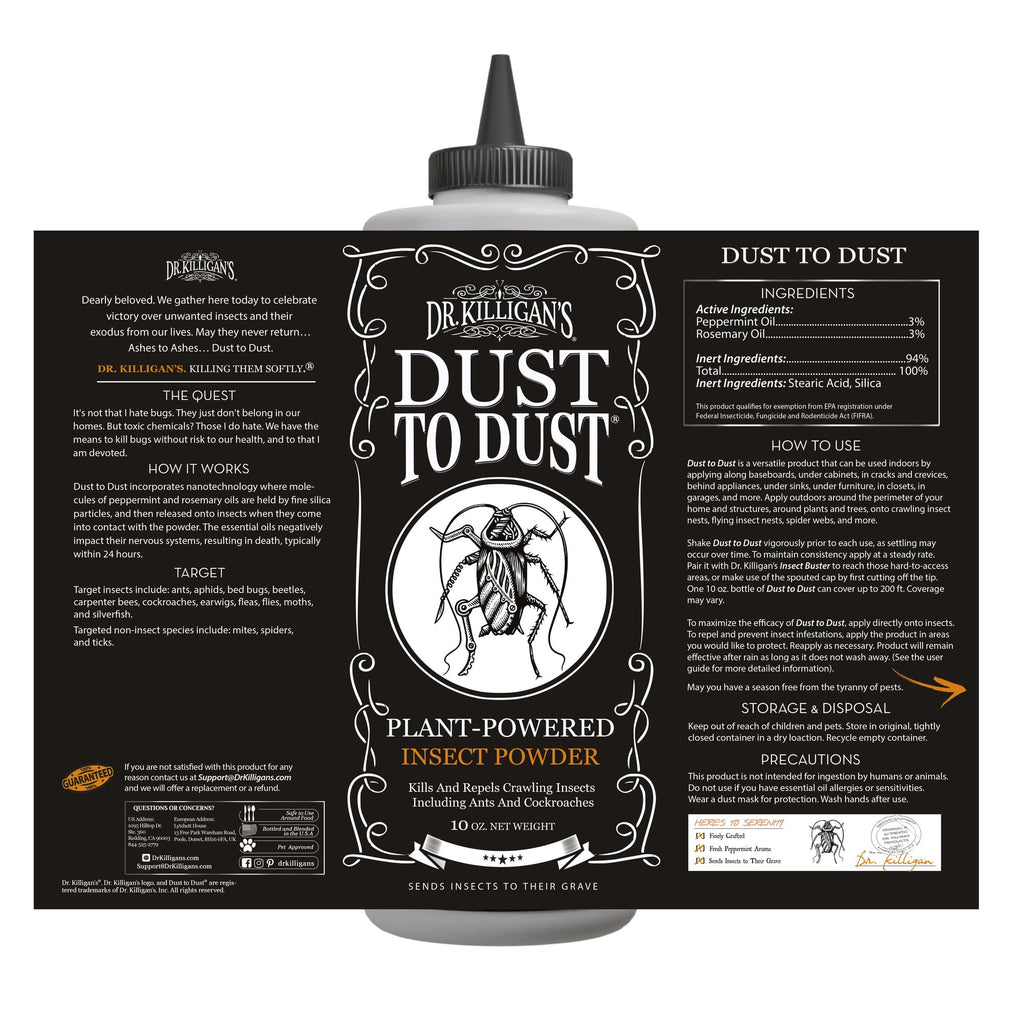 Dr. Killigan's Dust to Dust Powder Insect Killer, 10 oz