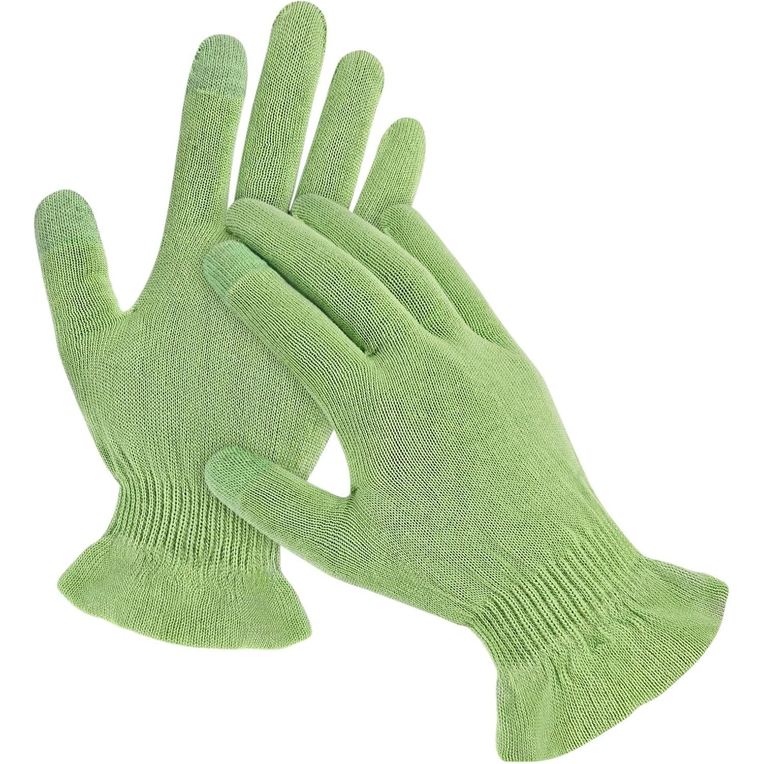 Buy now MIG4U Moisturizing Beauty Gloves Touchscreen Overnight Sleeping Glove for Women Dry Hands, Nighttime Lotion, Eczema, SPA, Cosmetic Treatment, Grey Purple 3 Pairs Size S/M L XL - 1 Pair Apple Green at indiglob india