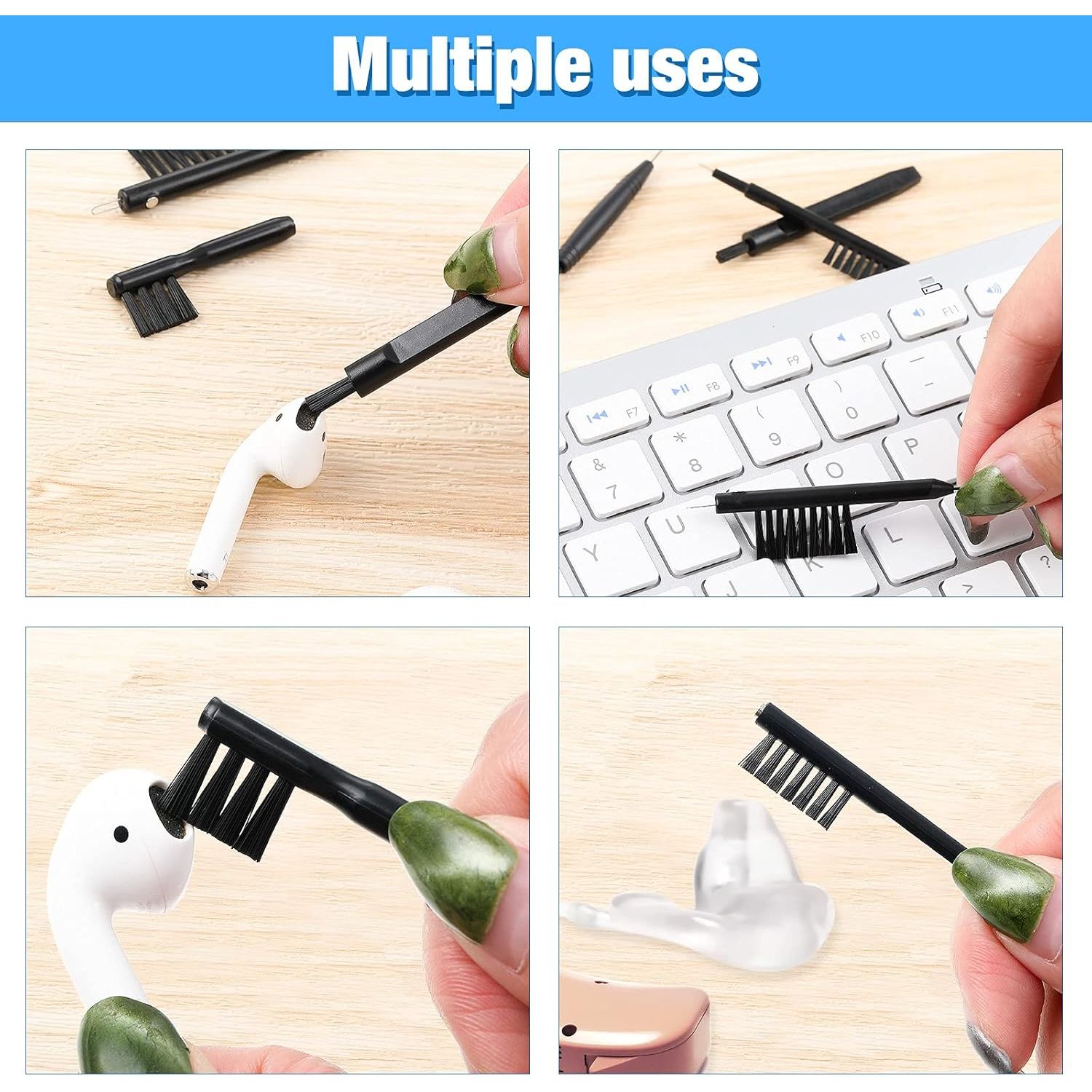 Buy now Patelai 12 Pcs Hearing Aid Cleaning Kit Hearing Aid Tools Cleaner Kit Accessories with Wax Loop and Magnet Multi-Functional Earphone Earbuds Cleaner Set with Velvet Bag (White Tube) at indiglob india