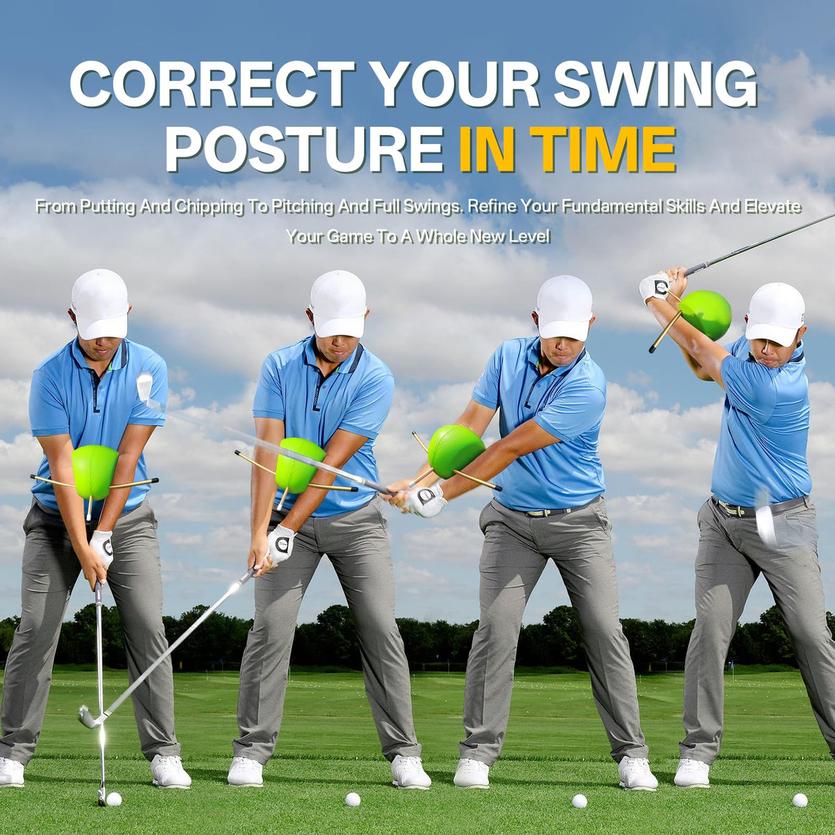 The Connector Golf Training Aid in Improving Hand Positioning, Golf Swing Trainers Aid for Posture Correction Practice.Golf Swing Trainers Are Suitable for Golfers at All Levels,From Beginners To Pros