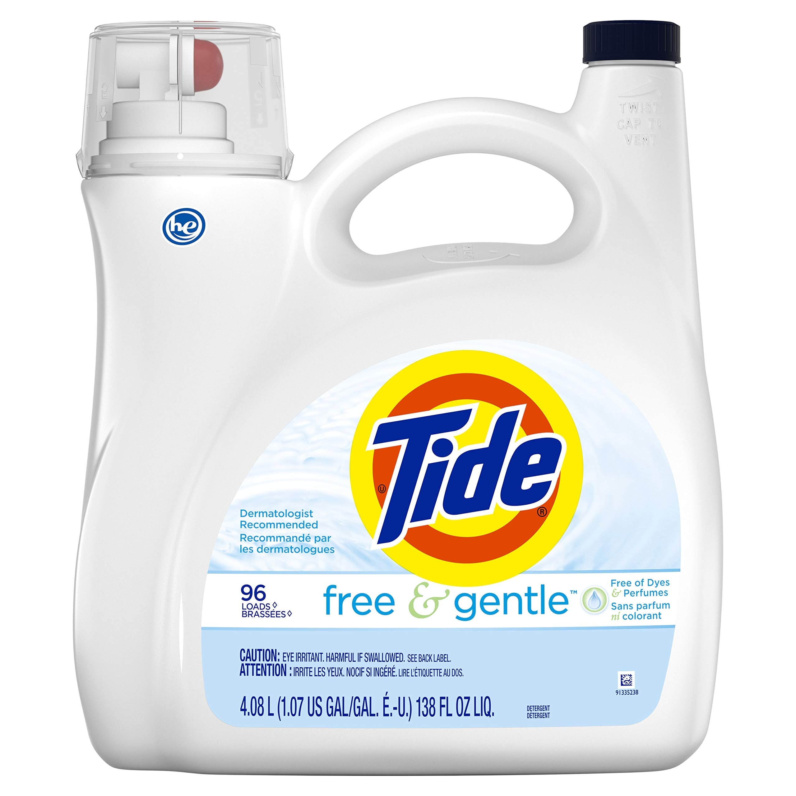 Buy now Tide Free & Gentle Liquid Laundry Detergent, Unscented, 1.47 L (32 Loads) at indiglob india
