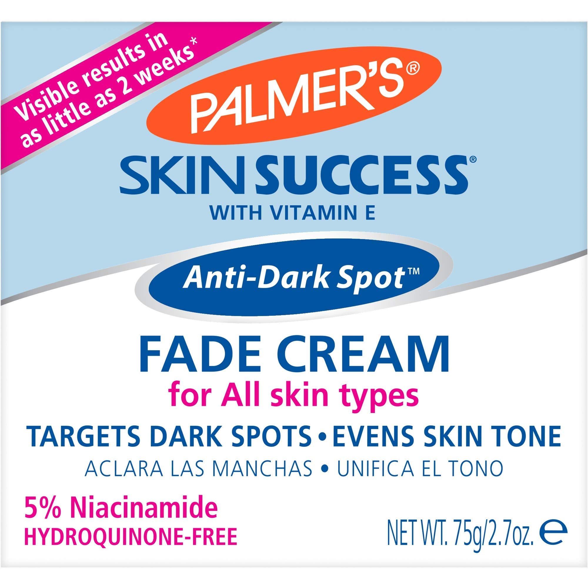 Palmer's Anti Dark Spot Face Cream with Vitamin E & Niacinamide (2.7 Oz) | Fade Cream Helps Reduce Dark Spots and Age Spots, Evens Skin Tone & Balances Complexion, Suitable for All Skin Types