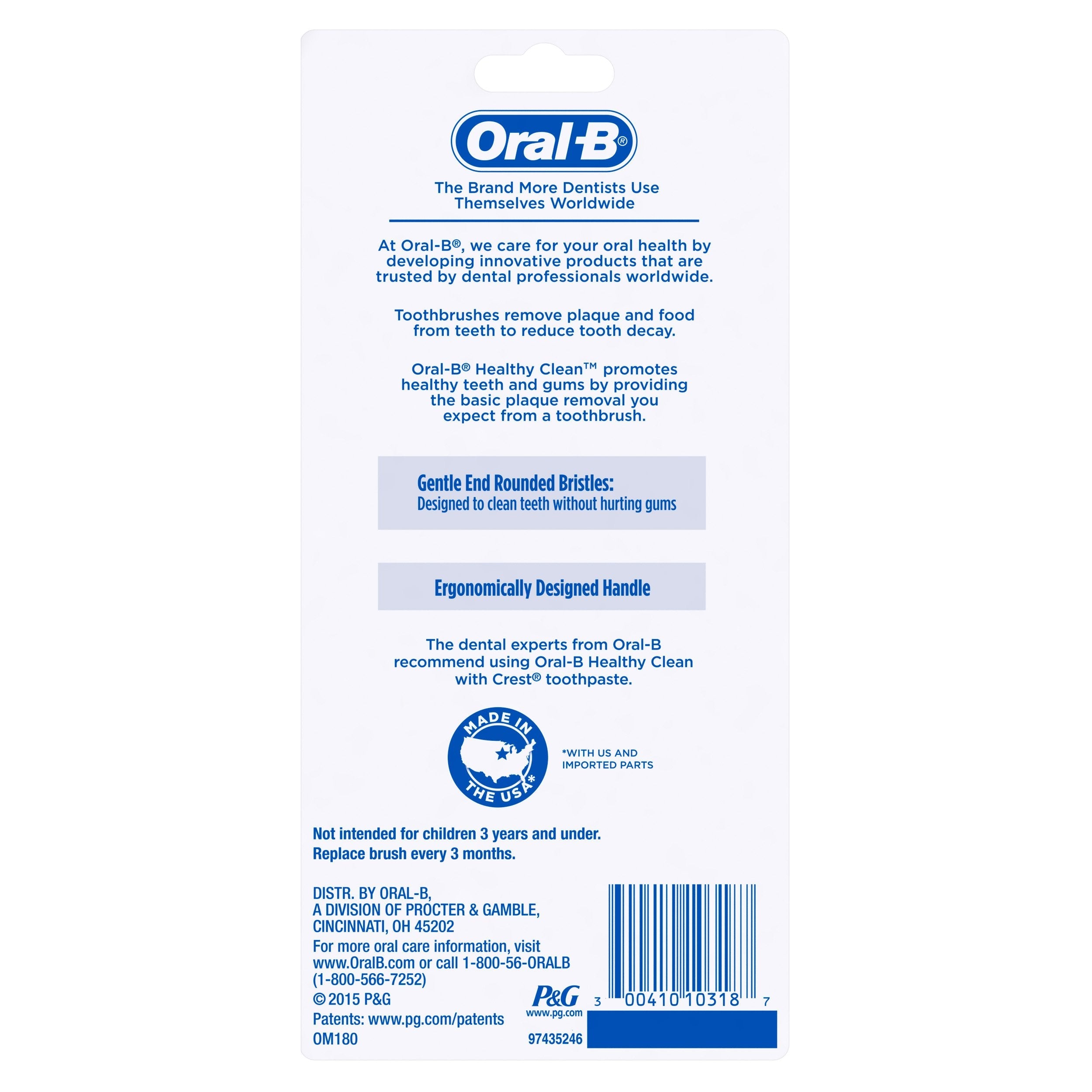 Buy now Oral-B Healthy Clean 40 Soft Toothbrush 3 Count at indiglob india